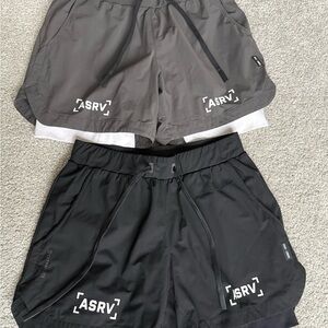 ASRV MENS Black and Gray Shorts
